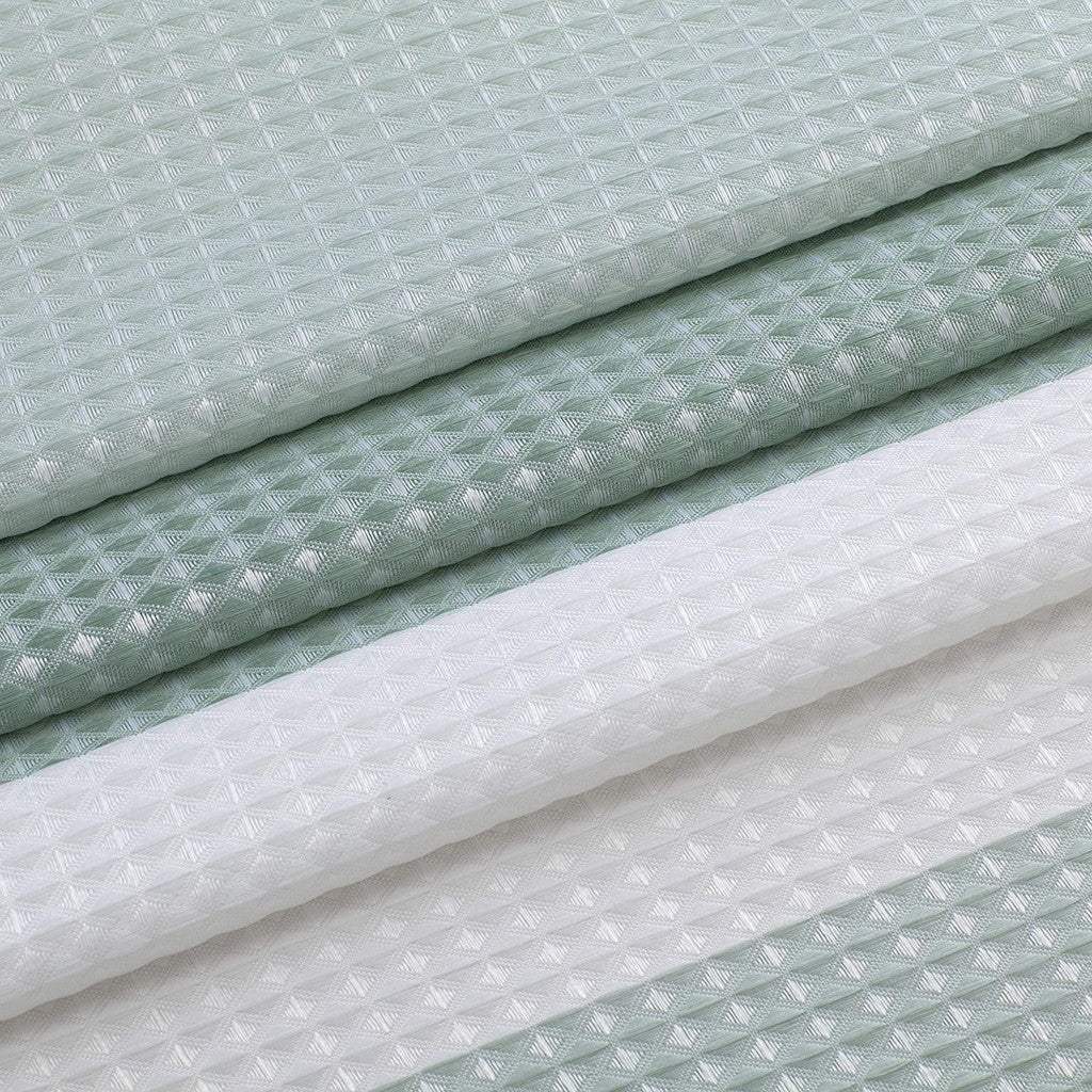 72" White And Green Striped Shower Curtain - Homeroots - Flyclothing LLC