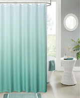 72" White And Sea Green Ombre Shower Curtain - Homeroots - Flyclothing LLC