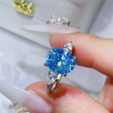 3 Carat Moissanite 925 Sterling Silver Ring - Trendsi
