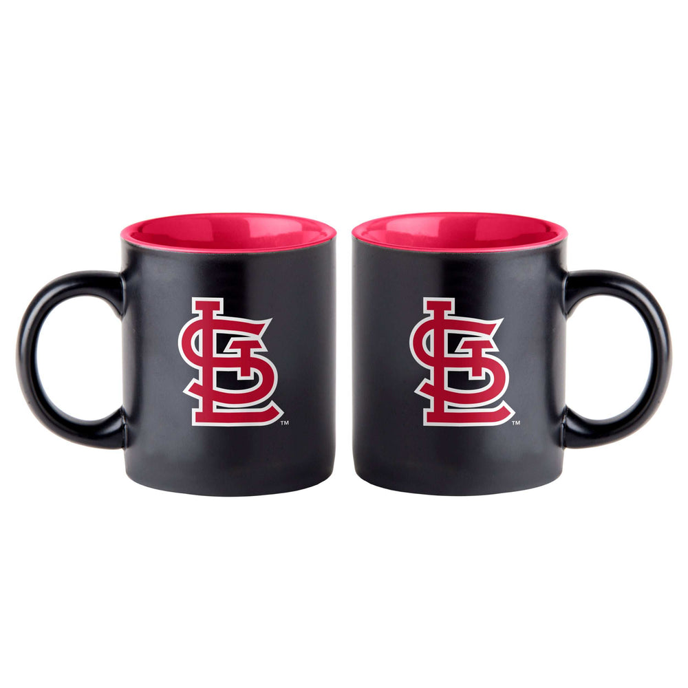 St Louis Cardinals 14oz Black Matte Mug - Logo Brands - Flyclothing LLC
