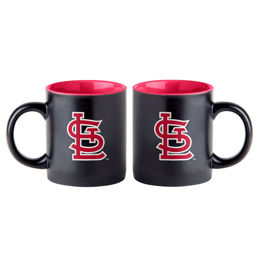 St Louis Cardinals 14oz Black Matte Mug - Logo Brands - Flyclothing LLC