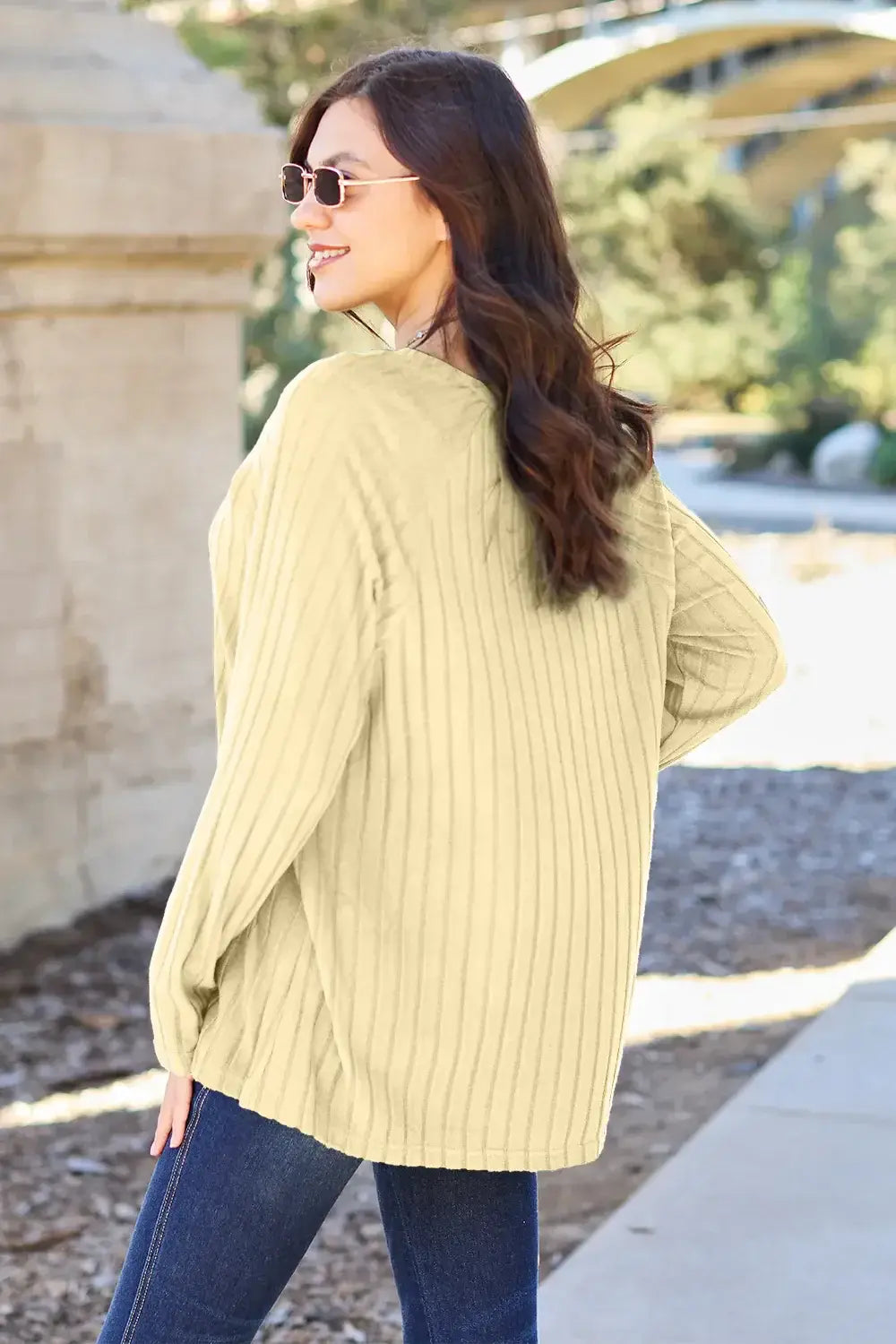 Basic Bae Full Size Ribbed Round Neck Long Sleeve Knit Top - ShopBasicbae - Flyclothing LLC