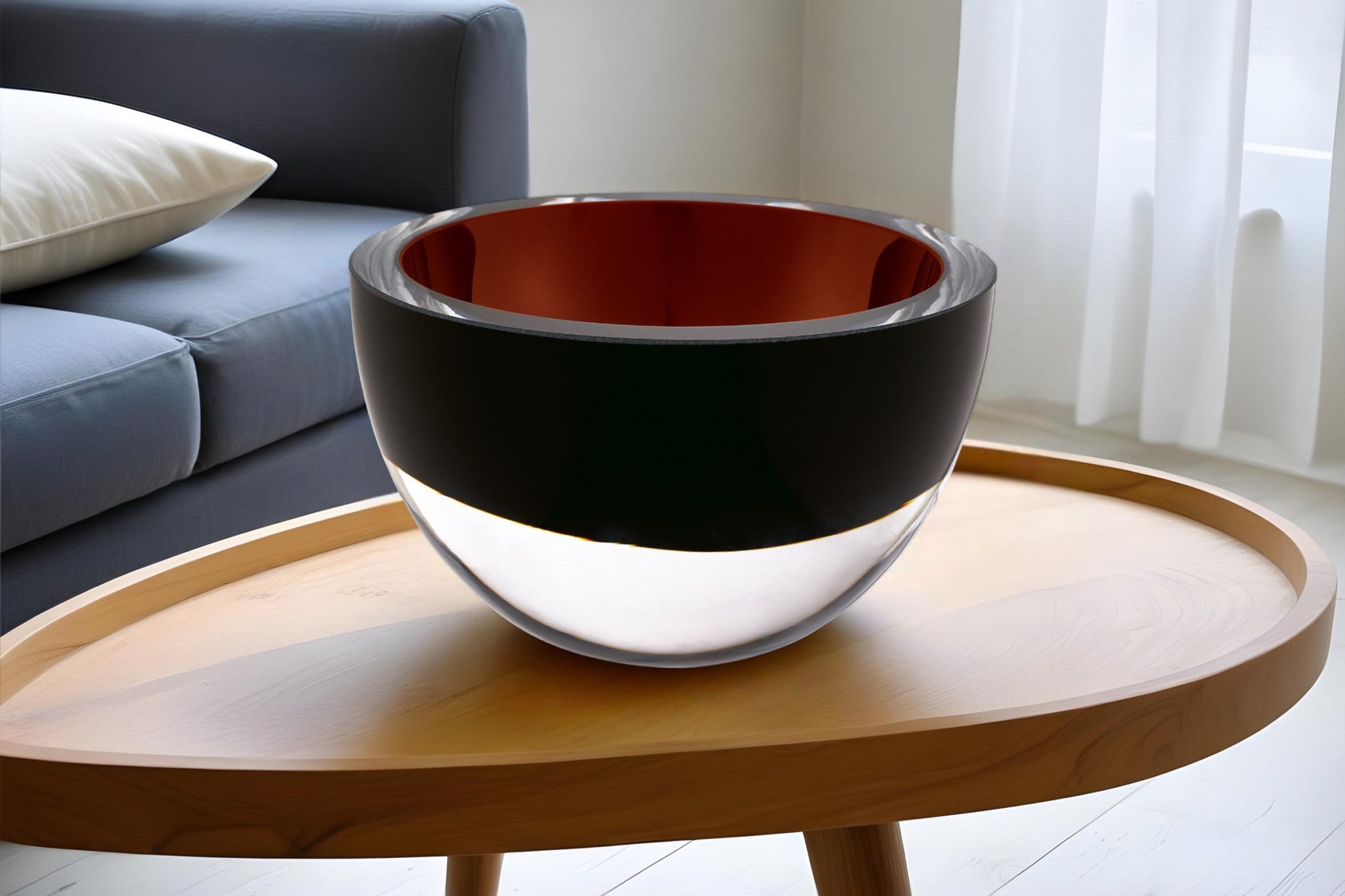 6" Brown Mouth Blown Crystal Thick Walled Bowl - Homeroots - Flyclothing LLC