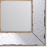 12" Square Wall Mounted Vintage Style Glass Frame Accent Mirror - Homeroots - Flyclothing LLC