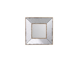 12" Square Wall Mounted Vintage Style Glass Frame Accent Mirror - Homeroots - Flyclothing LLC