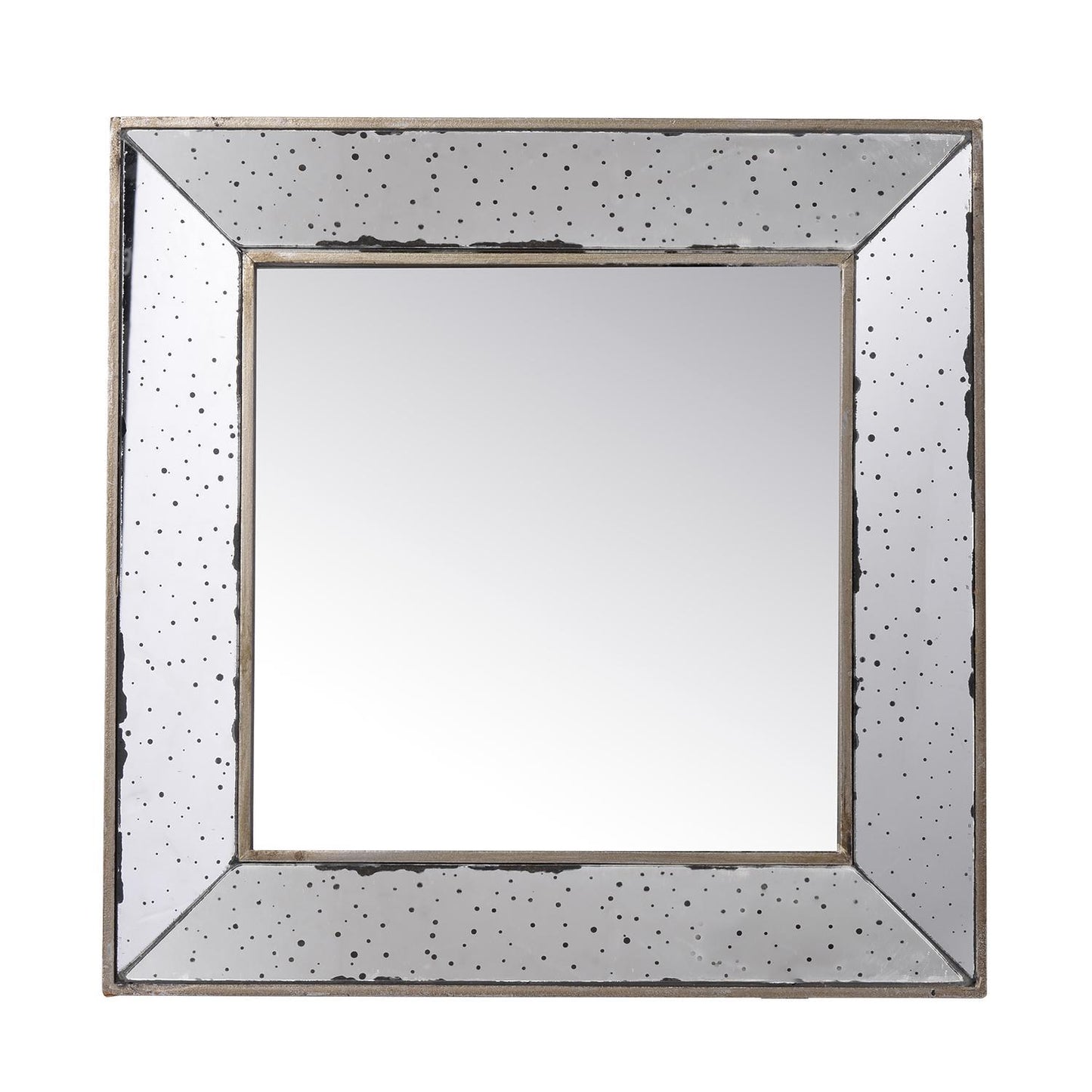 18" Wall Mounted Vintage Style Glass Frame Accent Mirror - Homeroots - Flyclothing LLC
