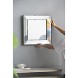 18" Wall Mounted Vintage Style Glass Frame Accent Mirror - Homeroots - Flyclothing LLC