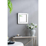 18" Wall Mounted Vintage Style Glass Frame Accent Mirror - Homeroots - Flyclothing LLC