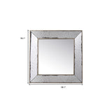18" Wall Mounted Vintage Style Glass Frame Accent Mirror - Homeroots - Flyclothing LLC
