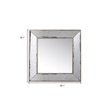 18" Wall Mounted Vintage Style Glass Frame Accent Mirror - Homeroots - Flyclothing LLC