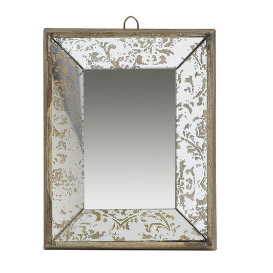 12" Silver Metal Framed Accent Mirror - Homeroots