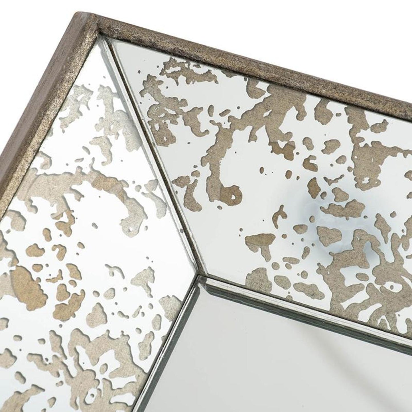 20" Silver Glass Framed Accent Mirror - Homeroots - Flyclothing LLC