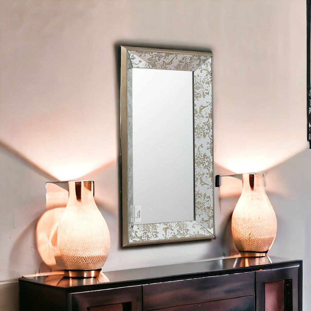 24" Silver Glass Framed Accent Mirror - Homeroots - Flyclothing LLC