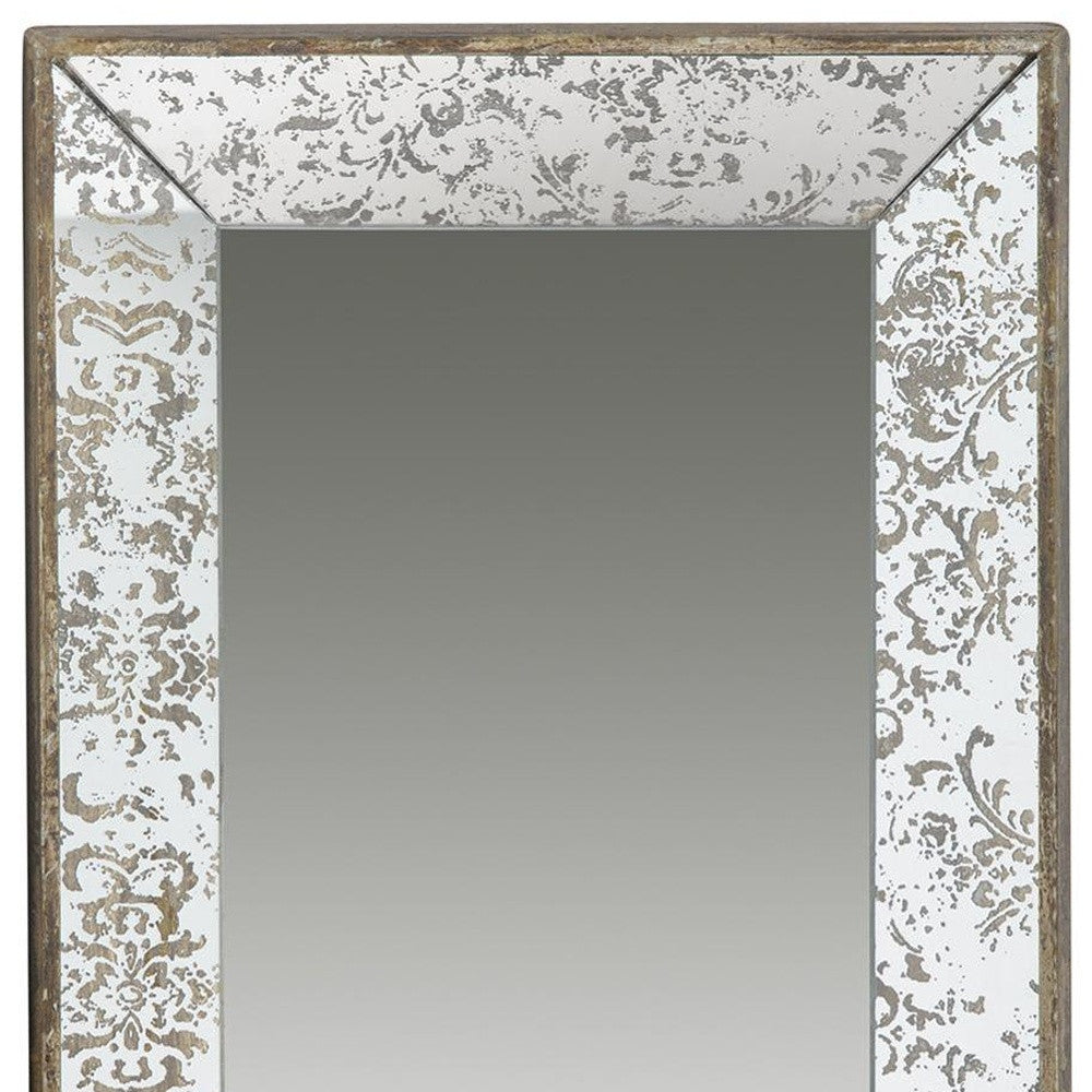 24" Silver Glass Framed Accent Mirror - Homeroots - Flyclothing LLC