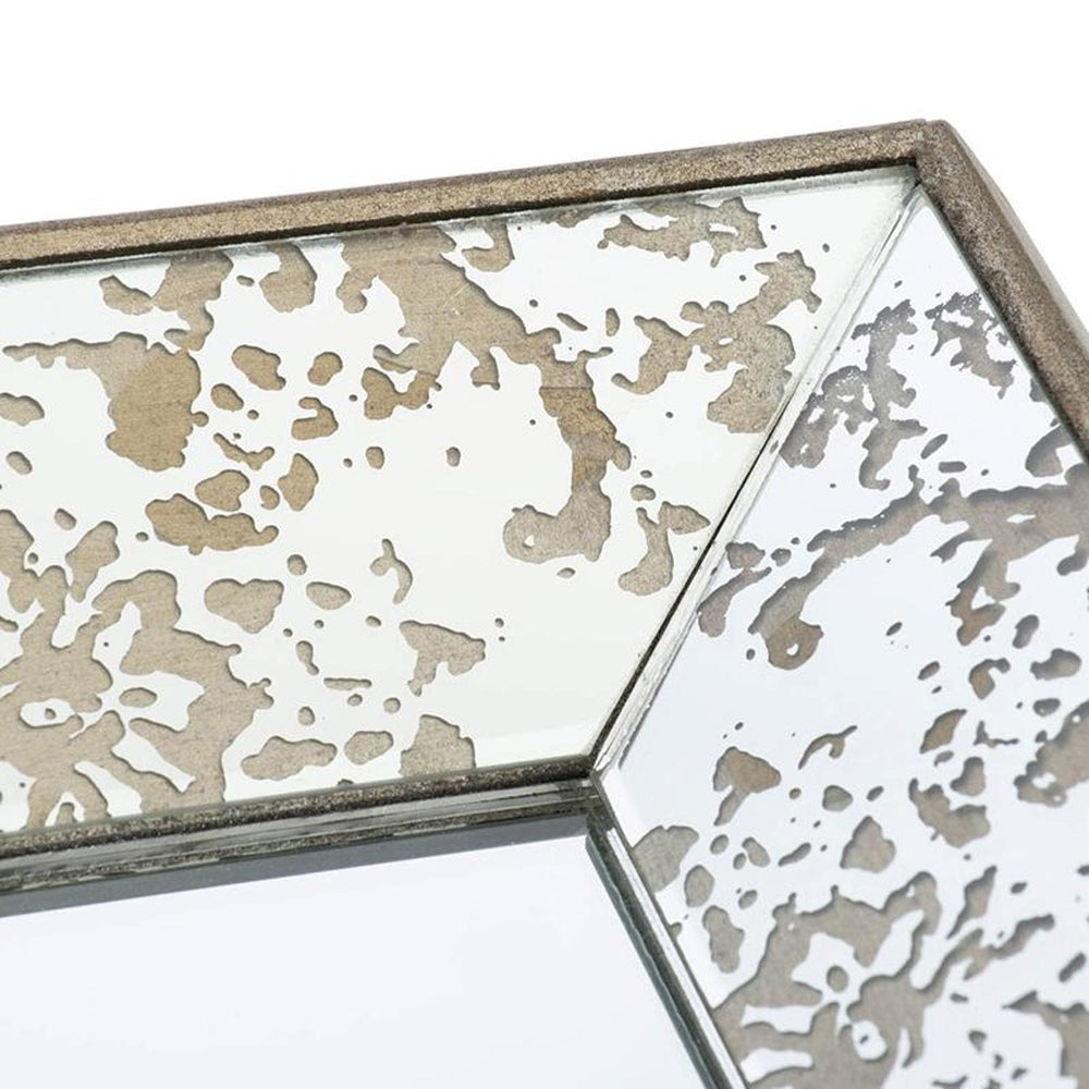 24" Silver Glass Framed Accent Mirror - Homeroots - Flyclothing LLC