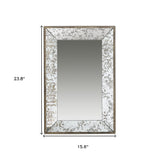 24" Silver Glass Framed Accent Mirror - Homeroots - Flyclothing LLC