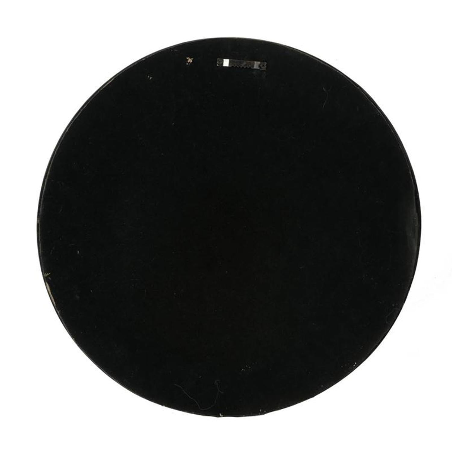24" Dark Brown Distressed Wood Round Framed Accent Mirror - Homeroots - Flyclothing LLC