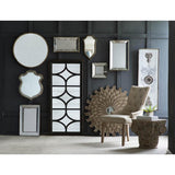24" Distressed Metallic Crest Shape Wall Mounted Accent Mirror Framed - Homeroots - Flyclothing LLC
