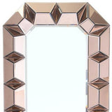 35" Rose Gold Glass Framed Accent Mirror - Homeroots - Flyclothing LLC