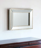 16" Silver Glass Framed Accent Mirror - Homeroots
