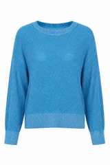 Pima Cotton Metallic Mini Seed Stitch - Peacock/Silver