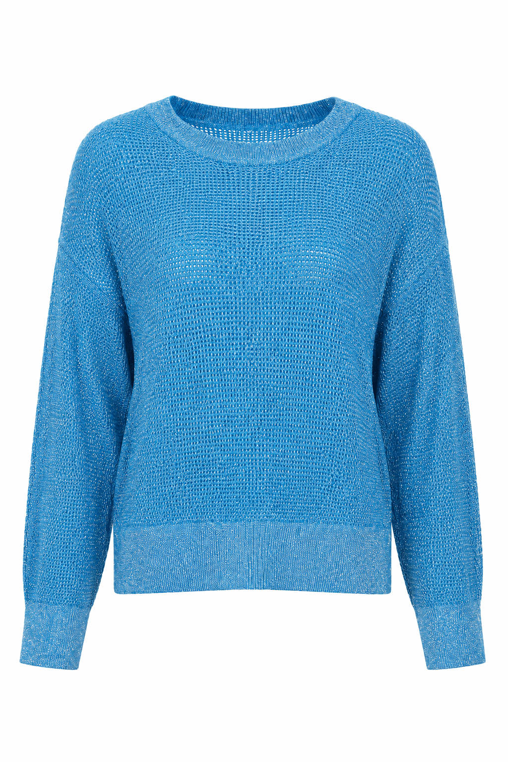 Pima Cotton Metallic Mini Seed Stitch - Peacock/Silver
