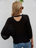 Openwork Batwing Sleeve Cover-Up - Trendsi