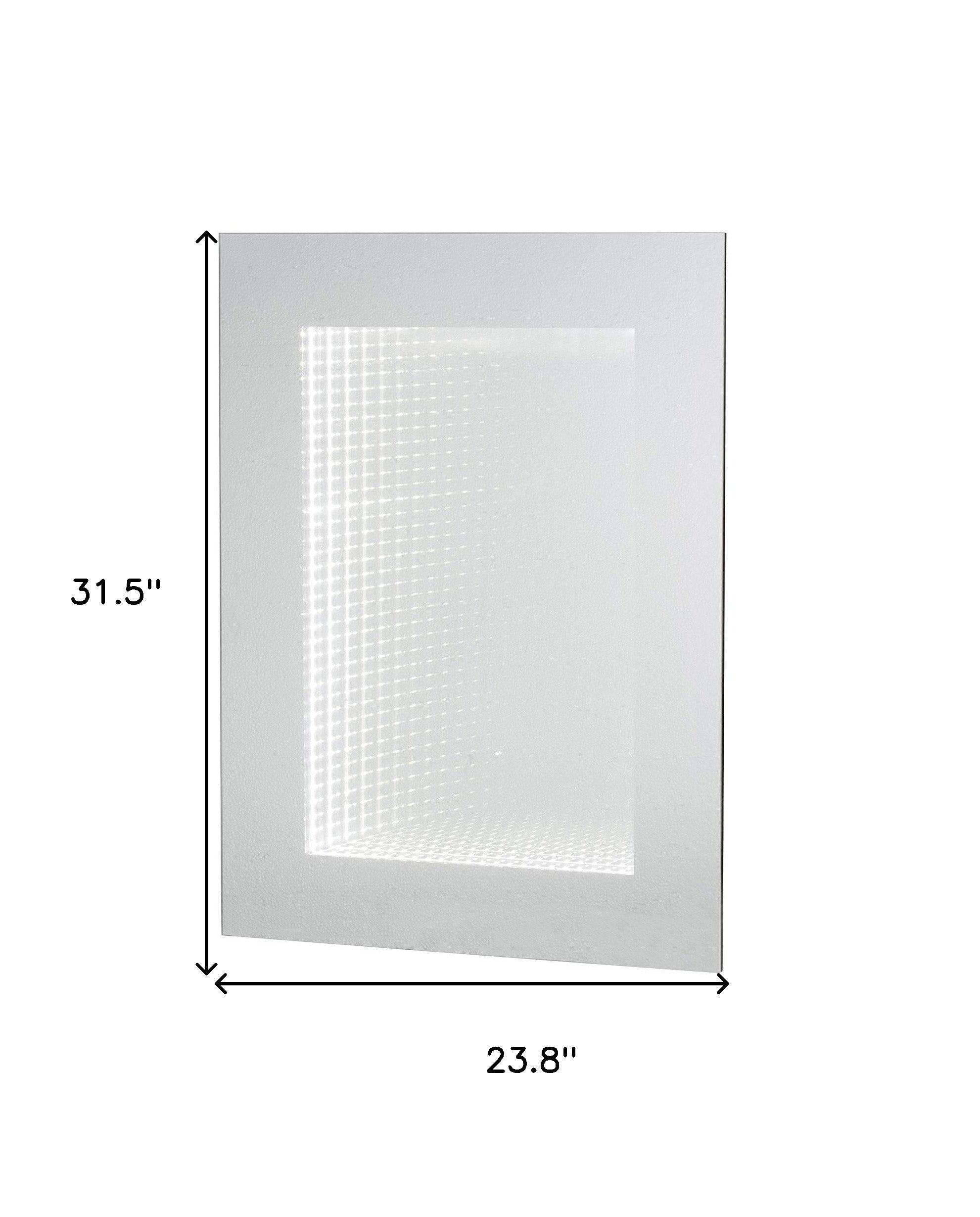 32" Silver Lighted Frame Accent Mirror - Homeroots - Flyclothing LLC