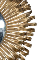 27" Gold Sunburst Iron Framed Accent Mirror - Homeroots - Flyclothing LLC