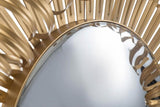 27" Gold Sunburst Iron Framed Accent Mirror - Homeroots - Flyclothing LLC