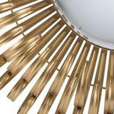27" Gold Sunburst Iron Framed Accent Mirror - Homeroots - Flyclothing LLC