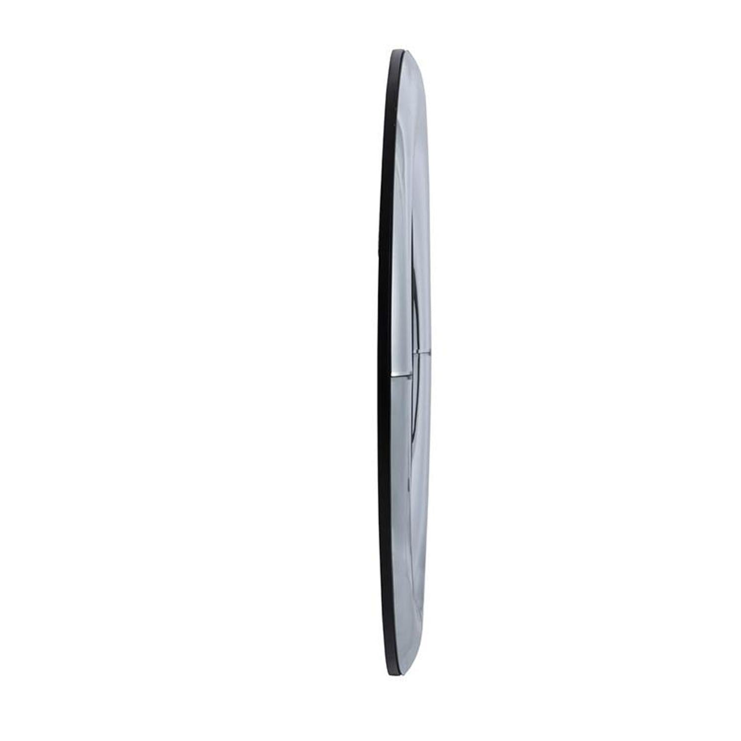 32" Silver Round Curved Frame Accent Mirror - Homeroots - Flyclothing LLC