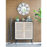 24" White Floral Scrollwork Distressed Round Framed Accent Mirror - Homeroots - Flyclothing LLC