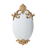 26" Gold Crowned Top Resin Framed Accent Mirror - Homeroots