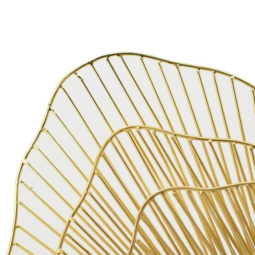 27" Gold Floral Sunburst Iron Framed Accent Mirror - Homeroots - Flyclothing LLC