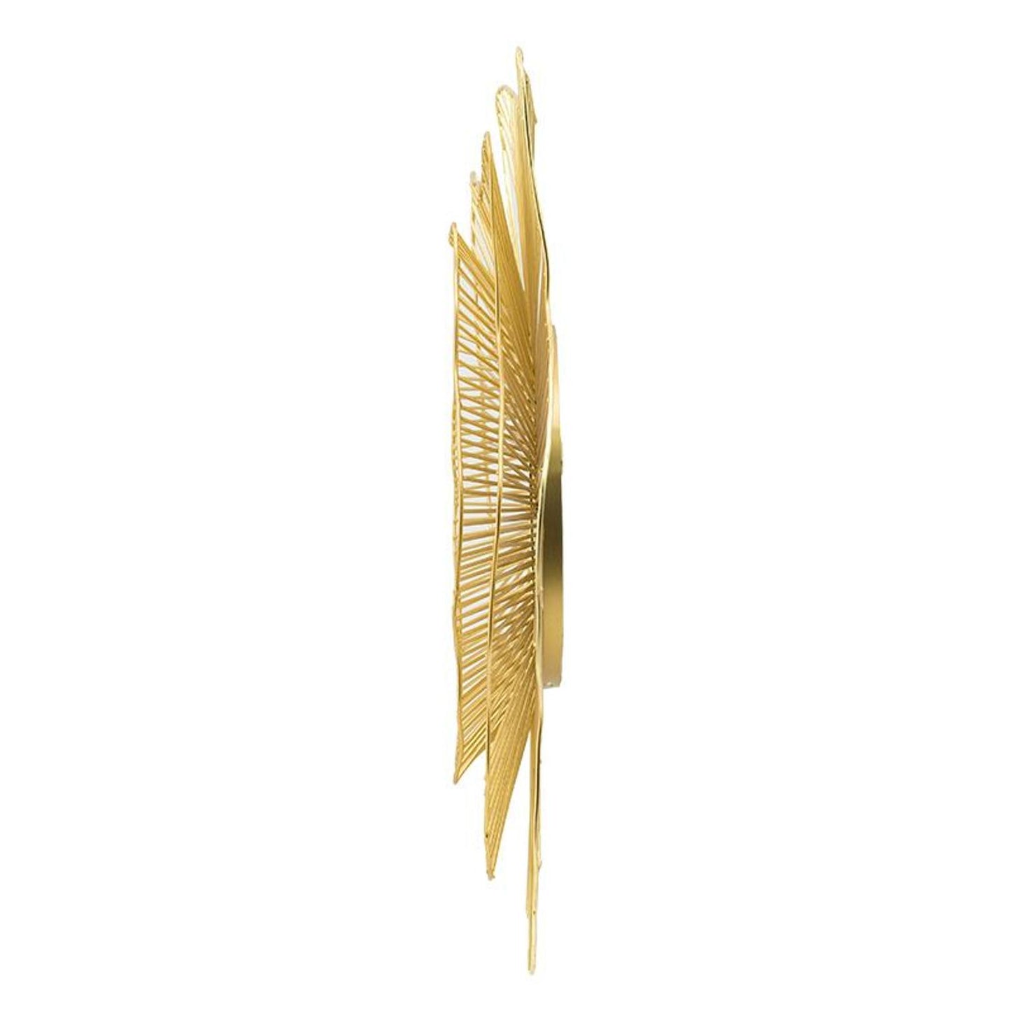 27" Gold Floral Sunburst Iron Framed Accent Mirror - Homeroots - Flyclothing LLC