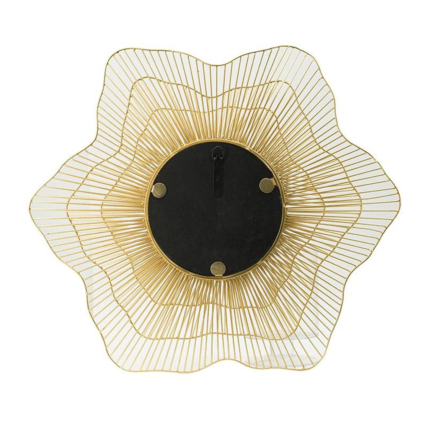 27" Gold Floral Sunburst Iron Framed Accent Mirror - Homeroots - Flyclothing LLC