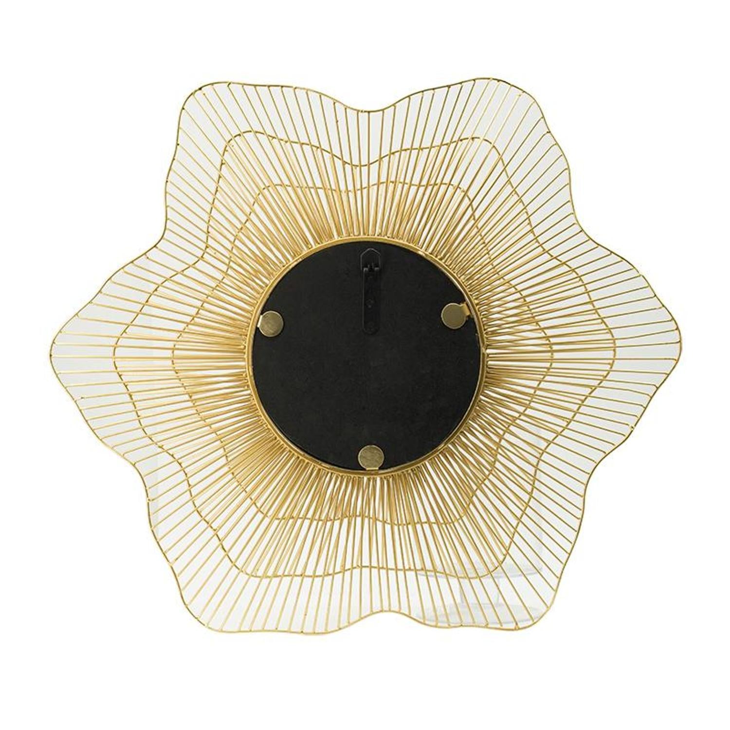 27" Gold Floral Sunburst Iron Framed Accent Mirror - Homeroots - Flyclothing LLC