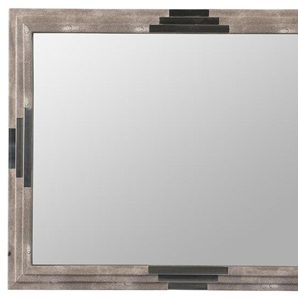 28" Gray Framed Accent Mirror - Homeroots - Flyclothing LLC