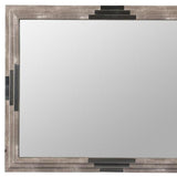 28" Gray Framed Accent Mirror - Homeroots