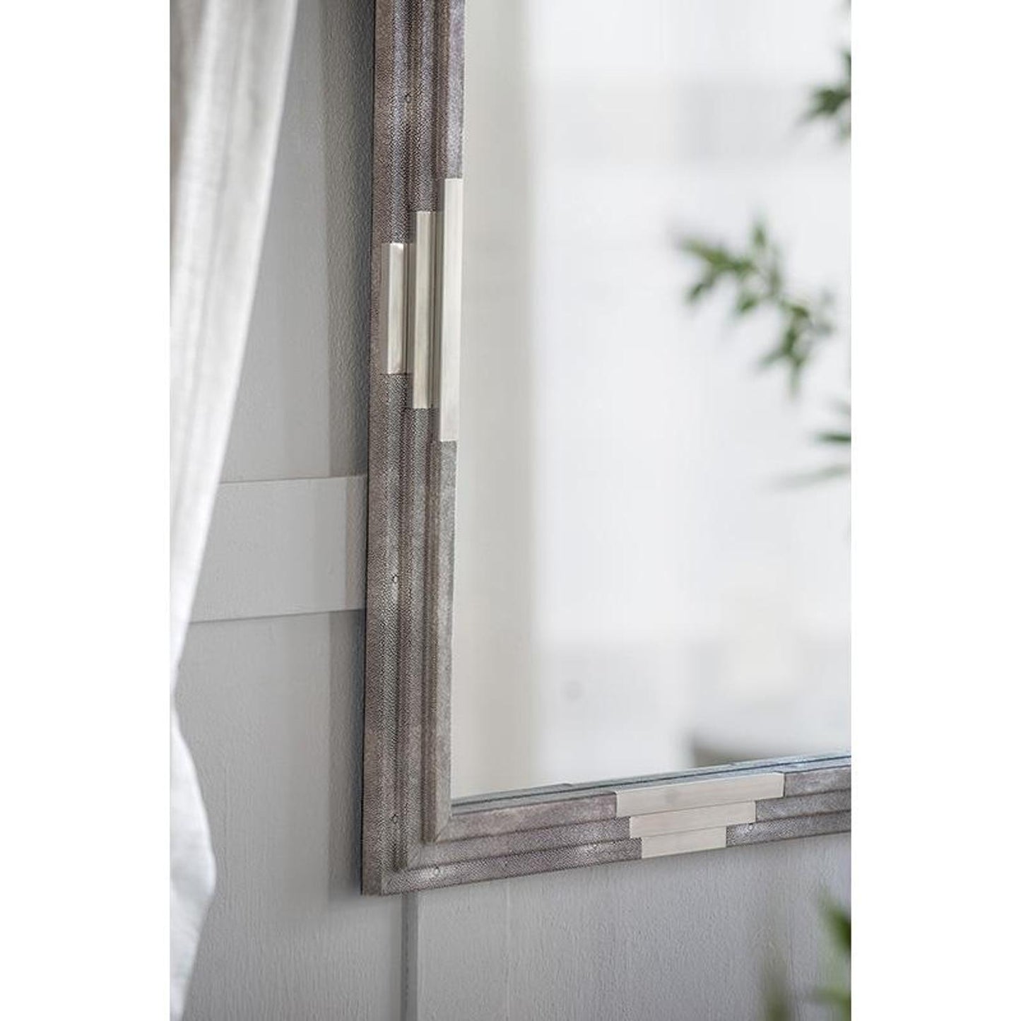 28" Gray Framed Accent Mirror - Homeroots - Flyclothing LLC