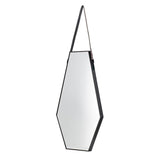 32" Black Hexagon Framed Accent Mirror - Homeroots - Flyclothing LLC