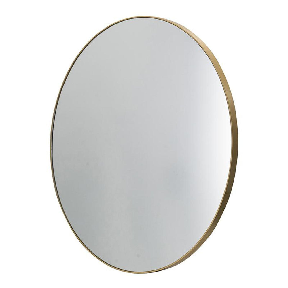 30" Gold Round Framed Accent Mirror - Homeroots - Flyclothing LLC