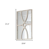 Set of Two White Solid and Engineered Wood Framed Accent Mirror - Homeroots - Flyclothing LLC