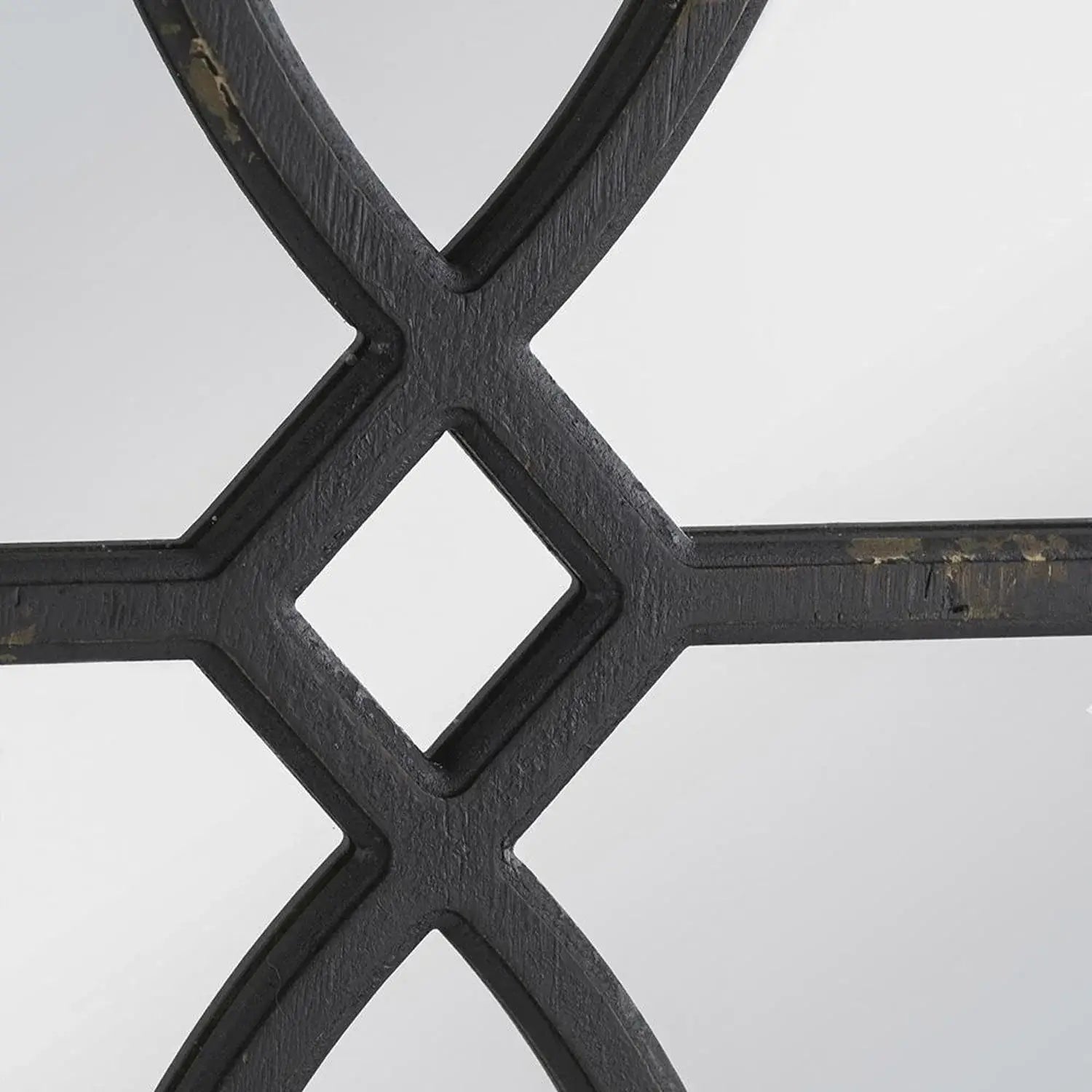 Set of Two Black Solid and Engineered Wood Framed Accent Mirror - Homeroots - Flyclothing LLC