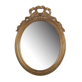 26" Gold Crowned Top Resin Framed Accent Mirror - Homeroots