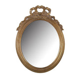26" Gold Crowned Top Resin Framed Accent Mirror