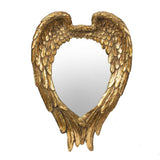 22" Gold Heart Resin Framed Accent Mirror - Homeroots - Flyclothing LLC