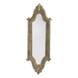 23" Gold Crowned Top Resin Narrow Framed Accent Mirror