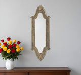 23" Gold Crowned Top Resin Narrow Framed Accent Mirror